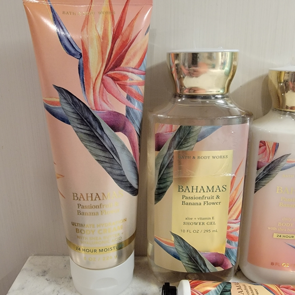 Bath & Body Works Bahamas Passionfruit & Banana Flower  Fragrance Bundle NEW! - Picture 3 of 13
